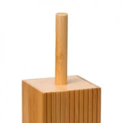 Five Simply Smart Rangements Salle De Bain Brosse WC Carrée Bambou - 10x10x37cm -Rangements déco Soldes brosse wc carree bambou 10x10x37cm 2