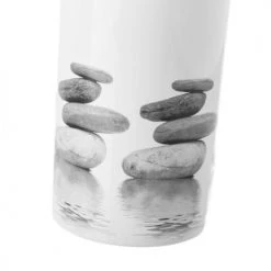 Unimasa Rangements Salle De Bain Brosse WC Céramique Gris Et Blanc Galets -Rangements déco Soldes brosse wc ceramique gris et blanc galets 3