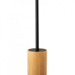 Wadiga Rangements Salle De Bain Brosse WC En Bambou Et Polyrésine Noire