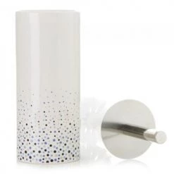 Wadiga Rangements Salle De Bain Brosse WC En Céramique Blanche Et Bleue