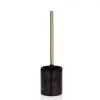 Kela Rangements Salle De Bain Brosse WC En Marbre Noir Et Métal Doré -Rangements déco Soldes brosse wc en marbre noir et metal dore