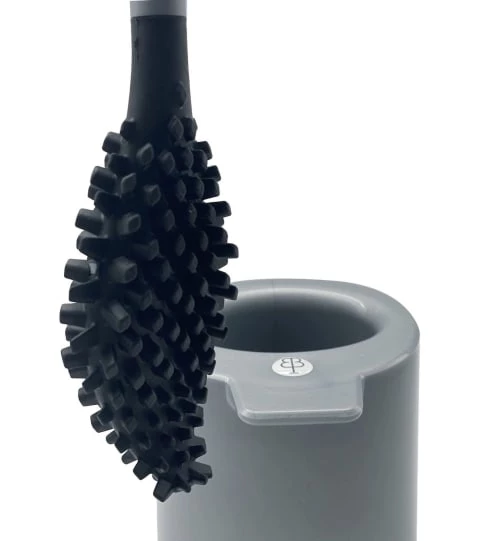 Biom Paris Rangements Salle De Bain Brosse WC En Matières Bio-sourcées Et Recyclées Gris Dauphin 4 Biom Paris Rangements Salle De Bain Brosse WC En Matières Bio-sourcées Et Recyclées Gris Dauphin – Image 2