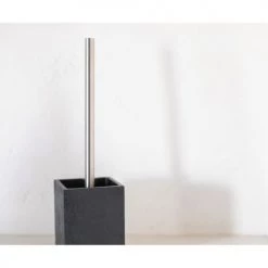 Wadiga Rangements Salle De Bain Brosse WC En Polyrésine Noire Effet Ardoise -Rangements déco Soldes brosse wc en polyresine noire effet ardoise 2