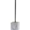 Wadiga Rangements Salle De Bain Brosse WC En Résine Effet Marbre Blanc Et Métal Chrome -Rangements déco Soldes brosse wc en resine effet marbre blanc et metal chrome