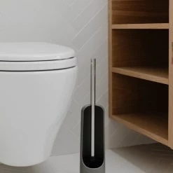 Umbra Rangements Salle De Bain Brosse Wc Moulé Touché Doux Gris 44x9cm -Rangements déco Soldes brosse wc moule touche doux gris 44x9cm 2