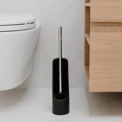 Umbra Rangements Salle De Bain Brosse Wc Moulé Touché Doux Noir 44x9cm -Rangements déco Soldes brosse wc moule touche doux noir 44x9cm 2