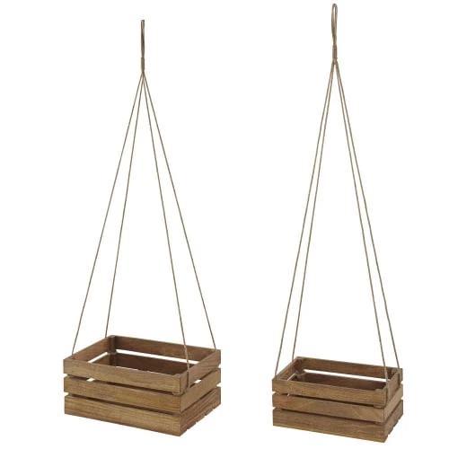 Maisons Du Monde Porte-revues Et Caisses Cagettes Suspendues En Bois De Manguier (x2) 4 Maisons Du Monde Porte-revues Et Caisses Cagettes Suspendues En Bois De Manguier (x2) – Image 2