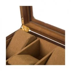 Wadiga Rangements à Bijoux Coffret De Rangement Pour 6 Montres En Bois -Rangements déco Soldes coffret de rangement pour 6 montres en bois 2