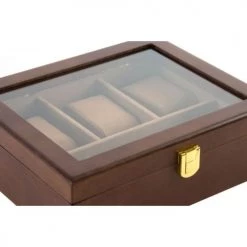 Wadiga Rangements Salle De Bain Coffret De Rangement Pour Montres Et Bagues 21x18cm -Rangements déco Soldes coffret de rangement pour montres et bagues 21x18cm 2