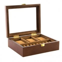 Wadiga Rangements Salle De Bain Coffret De Rangement Pour Montres Et Bagues 21x18cm