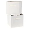 Casâme Boîtes Cube De Rangement Intissé 28x28cm - Lot De 2 - Écru -Rangements déco Soldes cube de rangement intisse 28x28cm lot de 2 ecru