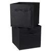 Casâme Boîtes Cube De Rangement Intissé 28x28cm - Lot De 2 - Noir -Rangements déco Soldes cube de rangement intisse 28x28cm lot de 2 noir 1