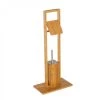 Wadiga Rangements Salle De Bain Dérouleur Papier Toilette + Brosse WC En Bambou -Rangements déco Soldes derouleur papier toilette brosse wc en bambou