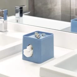 IDesign Rangements Salle De Bain Distributeur à Mouchoirs Et Repose Bijoux - Blanc -Rangements déco Soldes distributeur a mouchoirs et repose bijoux blanc 5