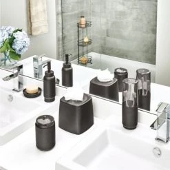 IDesign Rangements Salle De Bain Distributeur à Savon Moderne - Argent -Rangements déco Soldes distributeur a savon moderne argent 4