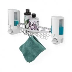 Compactor Rangements Salle De Bain Distributeur De Savon Double Et étagère -Rangements déco Soldes distributeur de savon double et etagere 3