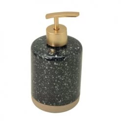 Home Bain Rangements Salle De Bain Distributeur De Savon Effet Granite Bleu