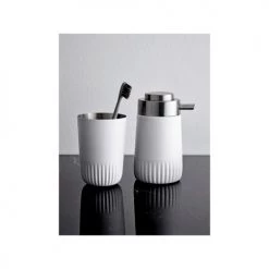 Sodahl Rangements Salle De Bain Distributeur De Savon En Acier Inoxydable Blanc -Rangements déco Soldes distributeur de savon en acier inoxydable blanc 3