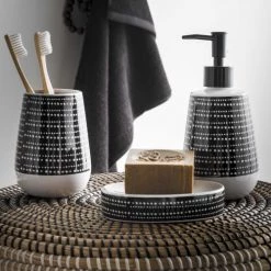 Guy Levasseur Rangements Salle De Bain Distributeur De Savon En Céramique à Motifs Noir 9 Guy Levasseur Rangements Salle De Bain Distributeur De Savon En Céramique à Motifs Noir -Rangements déco Soldes distributeur de savon en ceramique a motifs noir 2