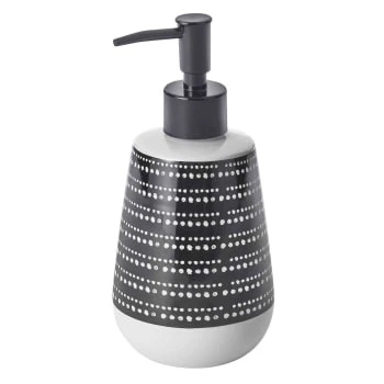 Guy Levasseur Rangements Salle De Bain Distributeur De Savon En Céramique à Motifs Noir 6 Guy Levasseur Rangements Salle De Bain Distributeur De Savon En Céramique à Motifs Noir – Image 4
