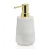 Wadiga Rangements Salle De Bain Distributeur De Savon En Marbre Blanc Et Bec Doré -Rangements déco Soldes distributeur de savon en marbre blanc et bec dore