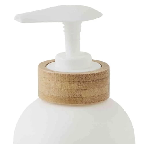 Guy Levasseur Rangements Salle De Bain Distributeur De Savon En Plastique Et Bambou Blanc 4 Guy Levasseur Rangements Salle De Bain Distributeur De Savon En Plastique Et Bambou Blanc – Image 2