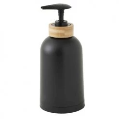 Guy Levasseur Rangements Salle De Bain Distributeur De Savon En Plastique Et Bambou Noir