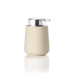Zone Denmark Rangements Salle De Bain Distributeur De Savon En Porcelaine Beige Sable