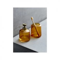 Sodahl Rangements Salle De Bain Distributeur De Savon En Verre écru -Rangements déco Soldes distributeur de savon en verre ecru 2