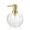 Wadiga Rangements Salle De Bain Distributeur De Savon En Verre Et Métal Doré -Rangements déco Soldes distributeur de savon en verre et metal dore 1