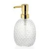 Wadiga Rangements Salle De Bain Distributeur De Savon En Verre Et Métal Doré -Rangements déco Soldes distributeur de savon en verre et metal dore