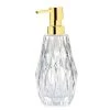 Wadiga Rangements Salle De Bain Distributeur De Savon En Verre Taillé Et Bec Verseur Doré 8x20cm -Rangements déco Soldes distributeur de savon en verre taille et bec verseur dore 8x20cm