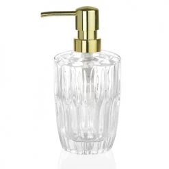 Rangements déco Soldes 30 Wadiga Rangements Salle De Bain Distributeur De Savon En Verre Taillé Motifs Géométriques