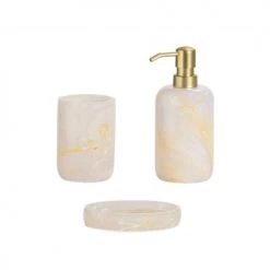 Wadiga Rangements Salle De Bain Distributeur De Savon Polyrésine Effet Nacre 8x8x18cm -Rangements déco Soldes distributeur de savon polyresine effet nacre 8x8x18cm 3