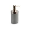 Wadiga Rangements Salle De Bain Distributeur De Savon Rond Inox Et Plastique Gris