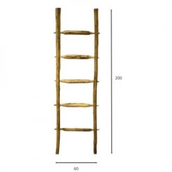 Now’s Home Rangements Salle De Bain Échelle En Teck Démontable 2M -Rangements déco Soldes echelle en teck demontable 2m 3