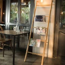 Casatera Rangements Salle De Bain Echelle Porte-serviette Bois Clair -Rangements déco Soldes echelle porte serviette bois clair 4