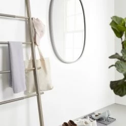 Umbra Rangements Salle De Bain Echelle Porte-vêtements Métal Et Bois Gris Extensible -Rangements déco Soldes echelle porte vetements metal et bois gris extensible 2