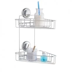 Compactor Rangements Salle De Bain Étagère D'angle Salle De Bain 2 étages -Rangements déco Soldes etagere d angle salle de bain 2 etages 3
