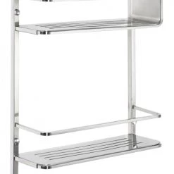 Allibert Rangements Salle De Bain Etagère De Douche à Fixer En Inox