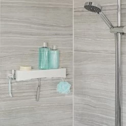 Compactor Rangements Salle De Bain Etagère De Douche Pivotable Blanche -Rangements déco Soldes etagere de douche pivotable blanche 3