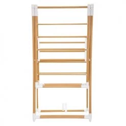 Five Simply Smart Paniers Et Corbeilles Étendoir à Linge Pliable En Métal Effet Bois -Rangements déco Soldes etendoir a linge pliable en metal effet bois 2