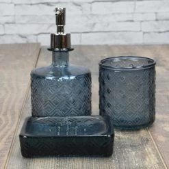 Sensei Maison Rangements Salle De Bain Gobelet En Verre Recyclé Indigo 12 Cm -Rangements déco Soldes gobelet en verre recycle indigo 12 cm 2