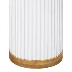 Five Simply Smart Rangements Salle De Bain Gobelet Porte Brosses à Dents Blanc Et Bambou -Rangements déco Soldes gobelet porte brosses a dents blanc et bambou 2