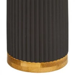 Five Simply Smart Rangements Salle De Bain Gobelet Porte Brosses à Dents Noir Et Bambou -Rangements déco Soldes gobelet porte brosses a dents noir et bambou 2