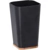 Wadiga Rangements Salle De Bain Gobelet Salle De Bain Noir Et Bambou - 7.5x7.5x11.5cm -Rangements déco Soldes gobelet salle de bain noir et bambou 7 5x7 5x11 5cm