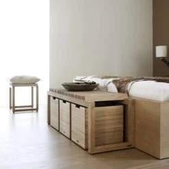 Skagerak Boîtes Grande Boîte Avec Roulettes En Teck -Rangements déco Soldes grande boite avec roulettes en teck 2