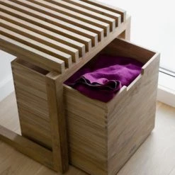 Skagerak Boîtes Grande Boîte Avec Roulettes En Teck -Rangements déco Soldes grande boite avec roulettes en teck 3