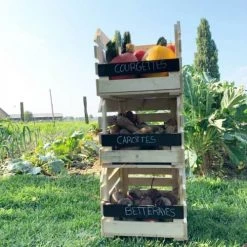 Alice's Garden Boîtes Lot De 3 Cagettes En Pin -Rangements déco Soldes lot de 3 cagettes en pin 2