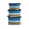 Remember Boîtes Lot De 3 Paniers De Rangement Empilables Polyester Multicolore -Rangements déco Soldes lot de 3 paniers de rangement empilables polyester multicolore